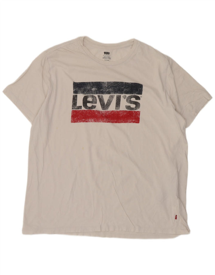 Ανδρικό γραφικό T-Shirt Levi's Top XL Λευκό βαμβακερό