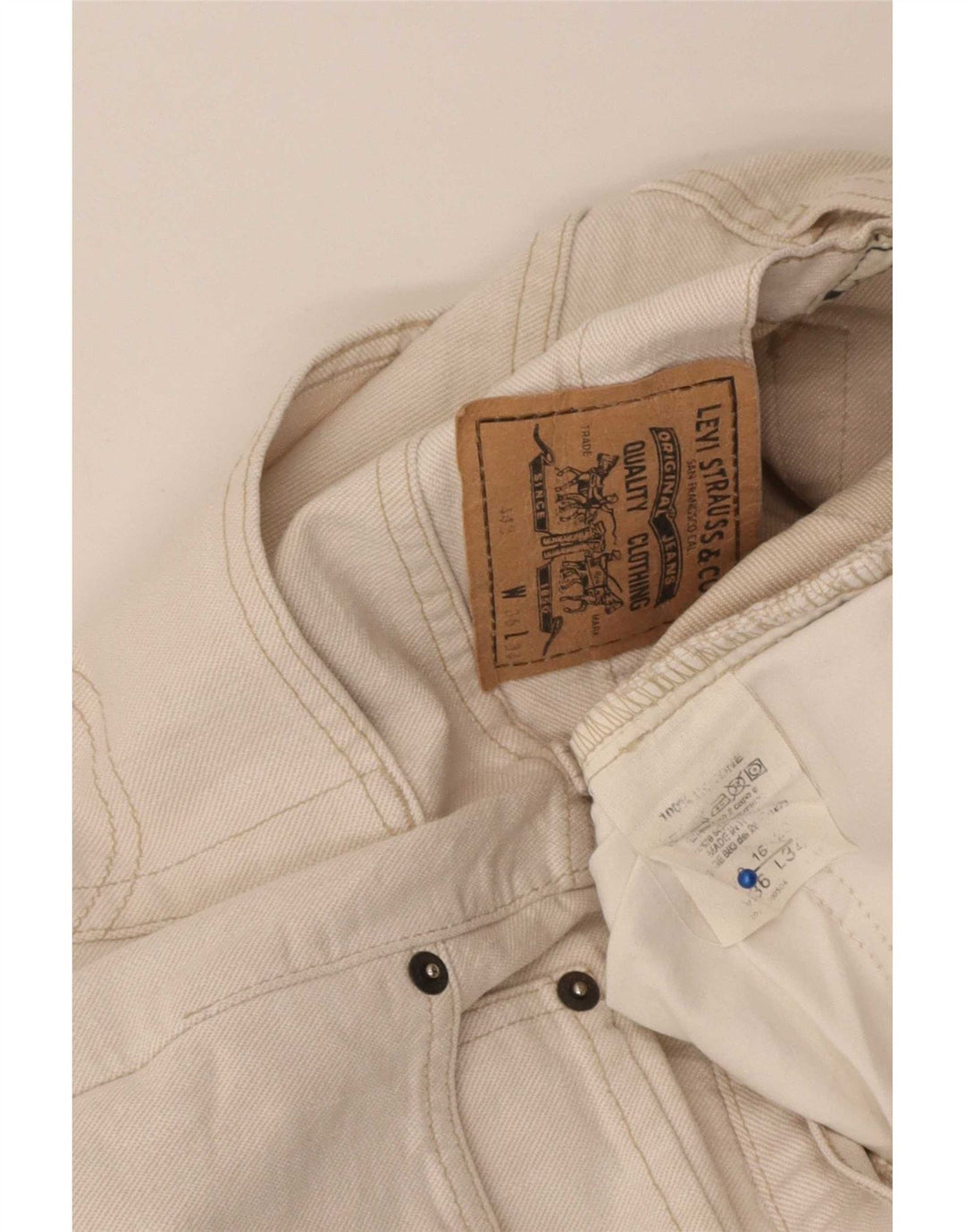Ανδρικό τζιν ίσιο Levi's W36 L34 Μπεζ βαμβακερό