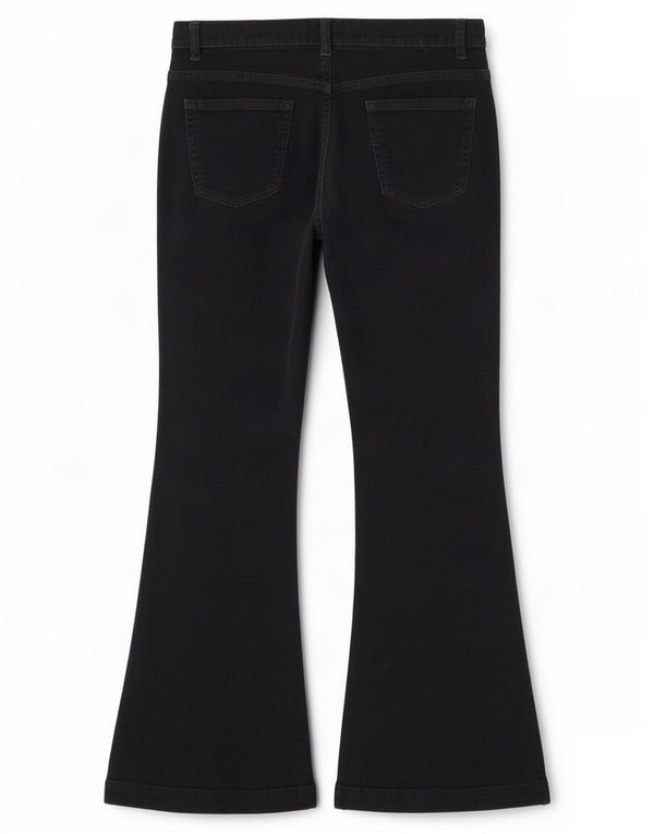 Zara Γυναικείο παντελόνι Flare Corduroy EU 38 Small W28 L30 Navy Blue Cotton