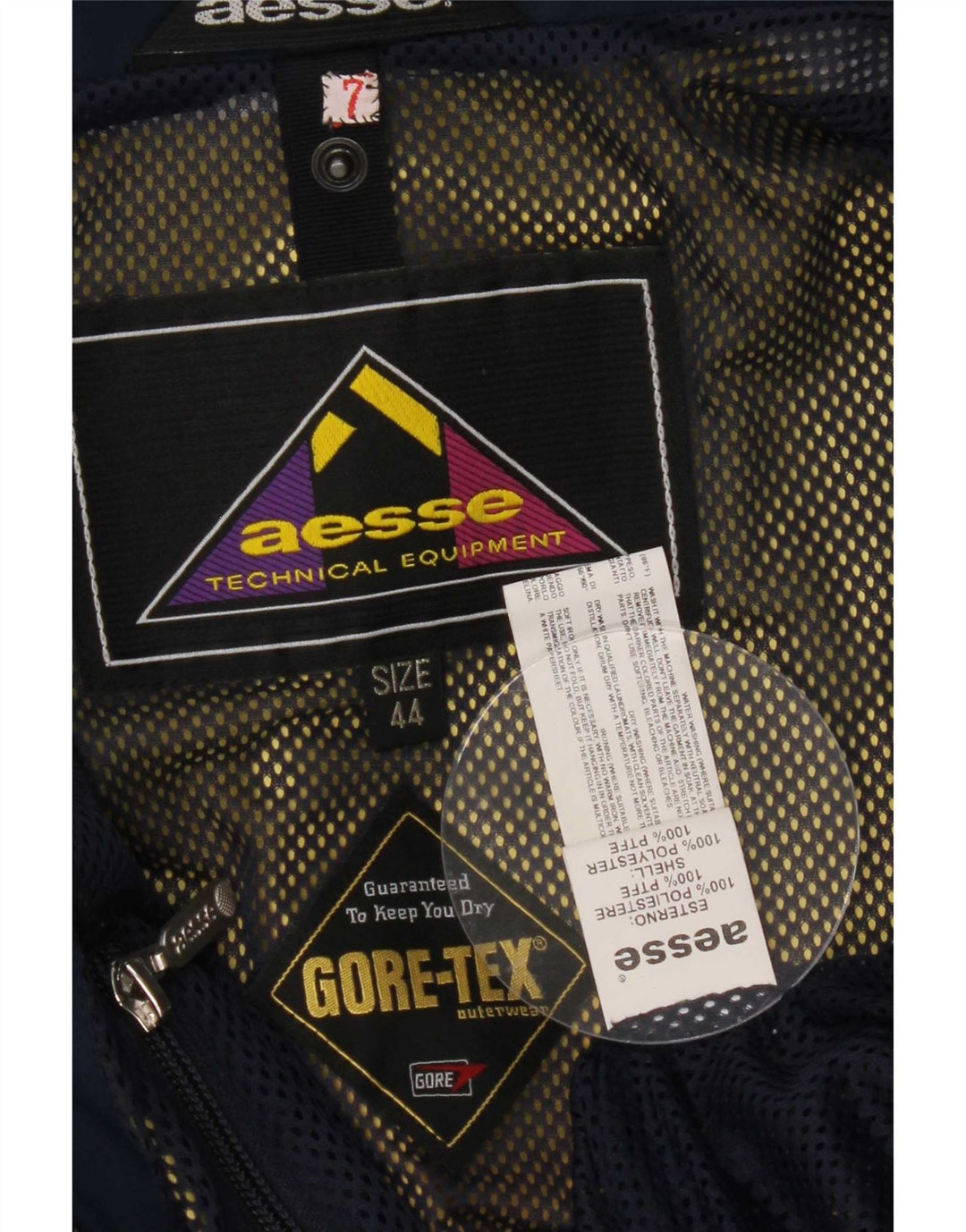 Aesse Γυναικείο μπουφάν βροχής με κουκούλα Gore-Tex IT 44 Medium Navy Blue Polyester