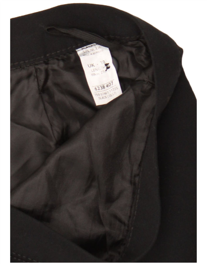 Marks & Spencer Γυναικεία Pencil Φούστα UK 10 Small W28 Black Polyester