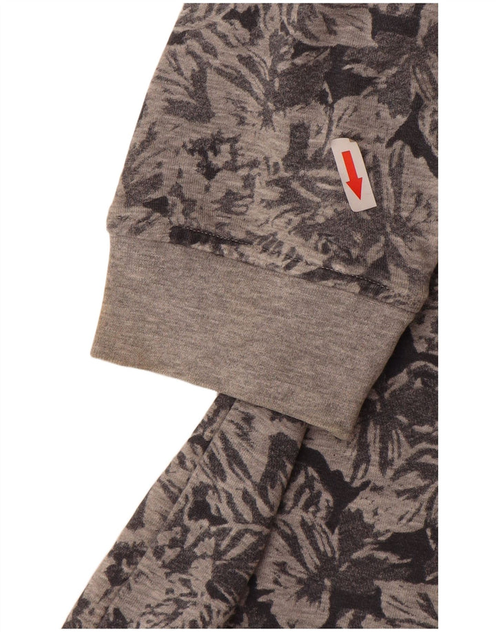 Ellesse γυναικεία φούτερ υπερμεγέθη Jumper UK 14 Μεσαίο γκρι φλοράλ βαμβακερό