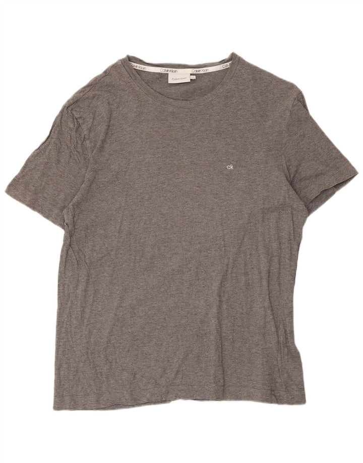 Ανδρικό T-Shirt Calvin Klein Τοπ μεγάλο γκρι βαμβακερό
