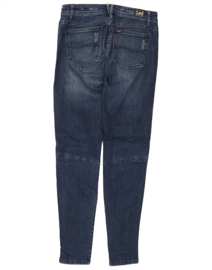 Lee Womens Licks Distressed Skinny Jeans US 9 Medium W30 L30 Navy Blue