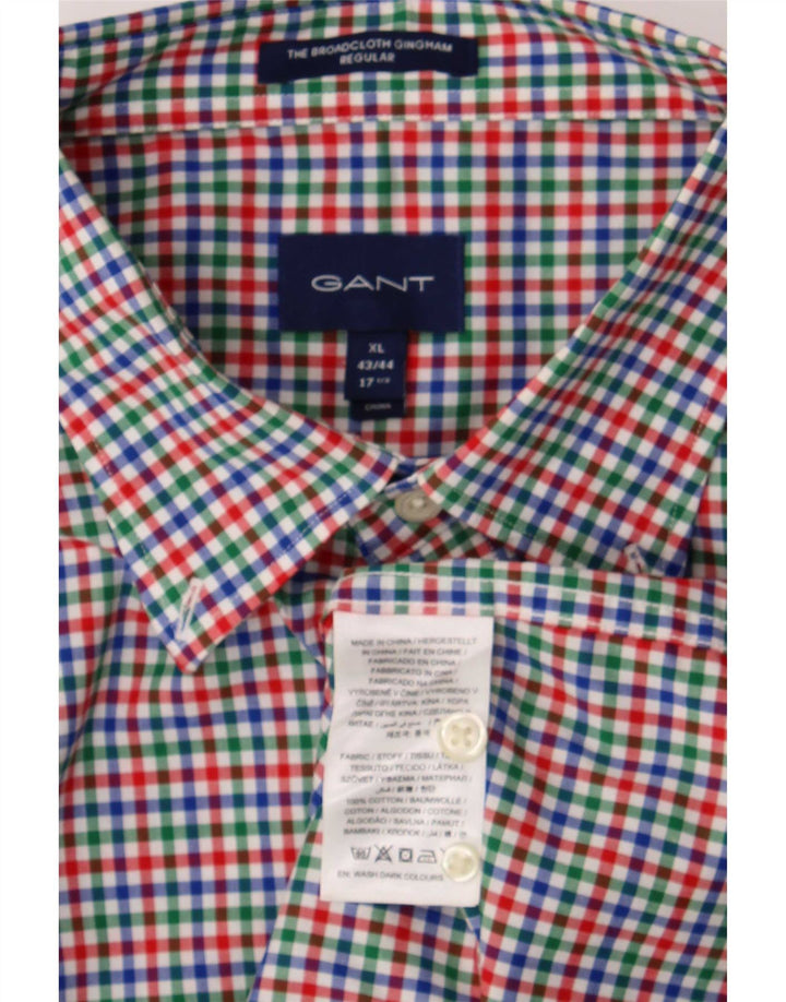 Ανδρικό κοντομάνικο πουκάμισο Gant 17 1/2 XL πολύχρωμο Gingham