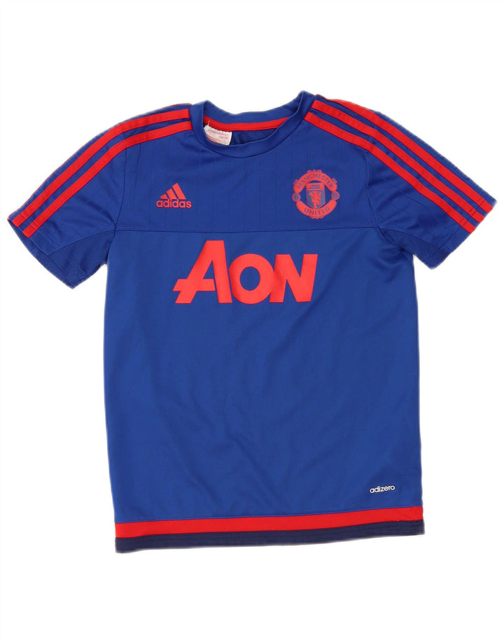 Γραφικό T-shirt ADIDAS Boys Manchester United Top 9-10 Years Blue