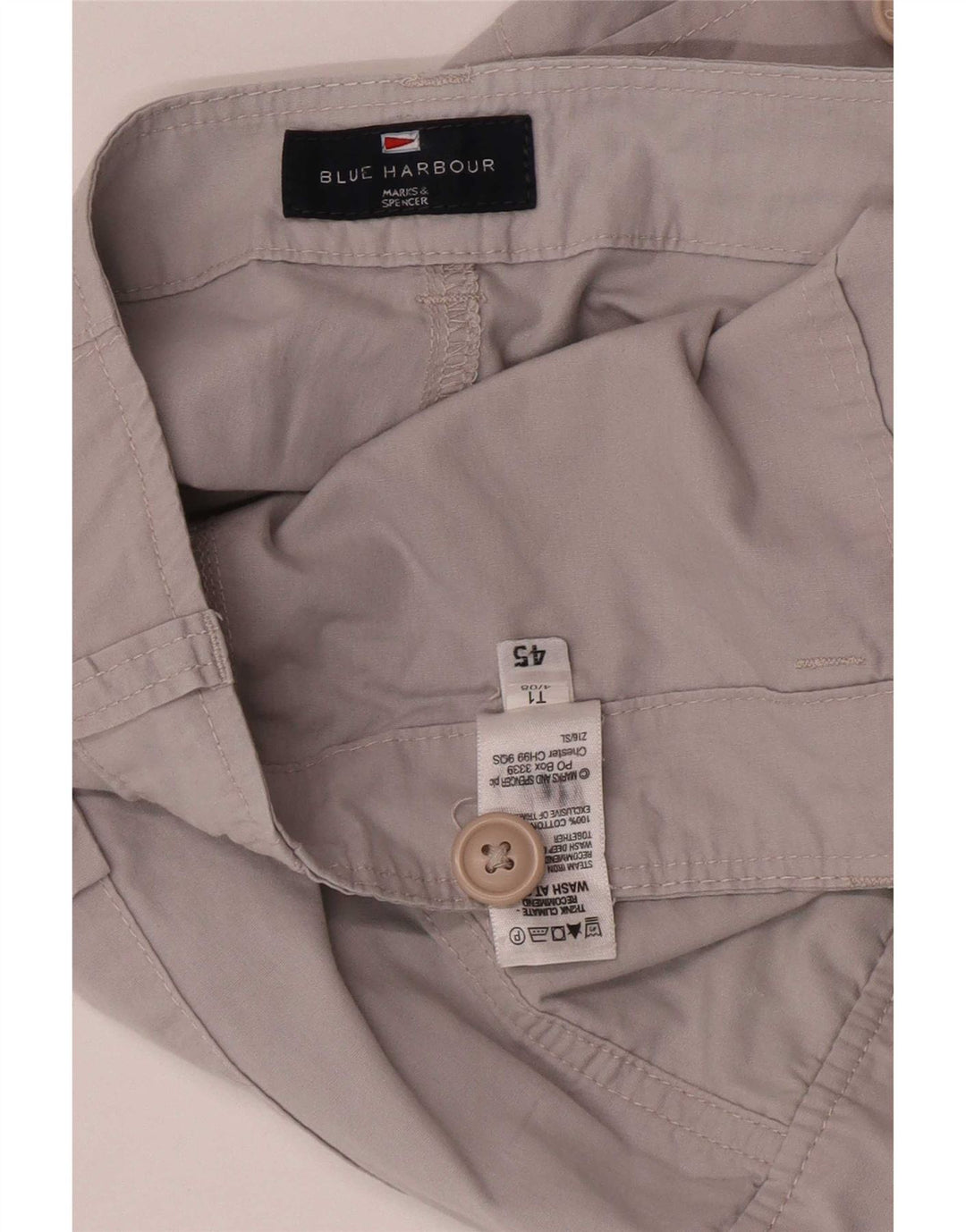 Marks & Spencer Ανδρικό Σορτς Μπλε Harbour Cargo W36 μεγάλο γκρι βαμβακερό