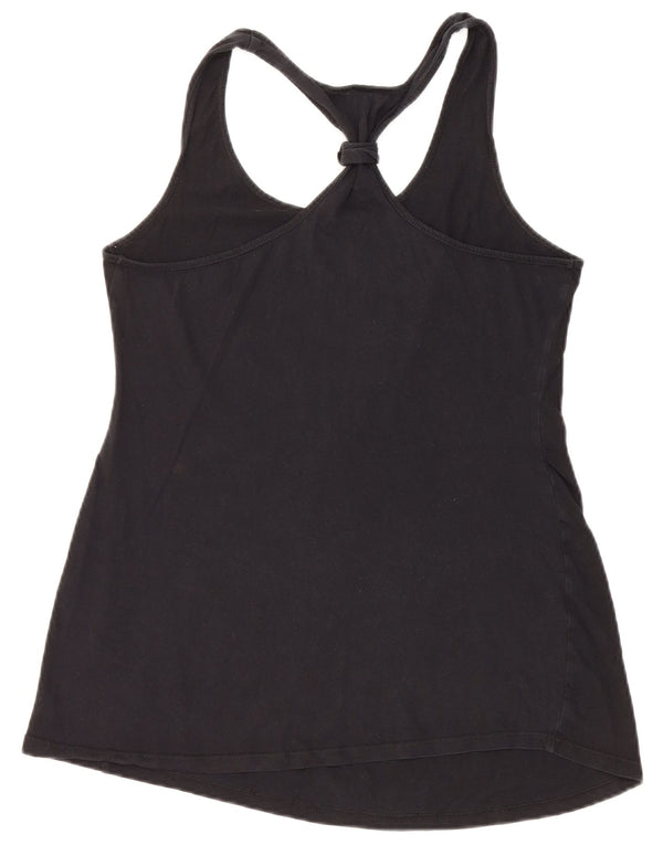 Γυναικείο γραφικό γιλέκο VINTAGE UK 12 μεσαίο μαύρο βαμβακερό