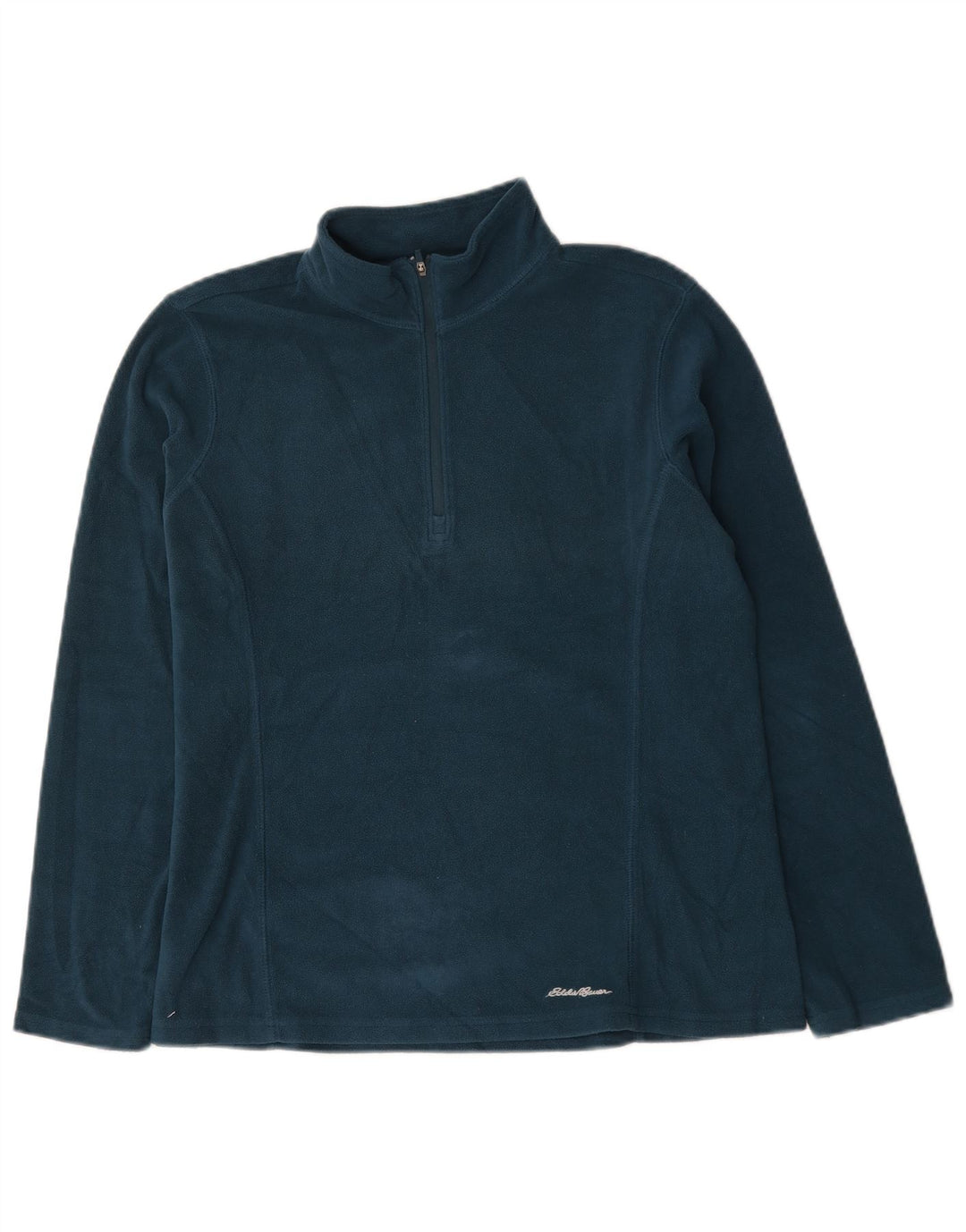 Eddie Bauer Γυναικείο φερμουάρ με λαιμόκοψη φλις άλμα UK 16 μεγάλο μπλε πολυεστέρας