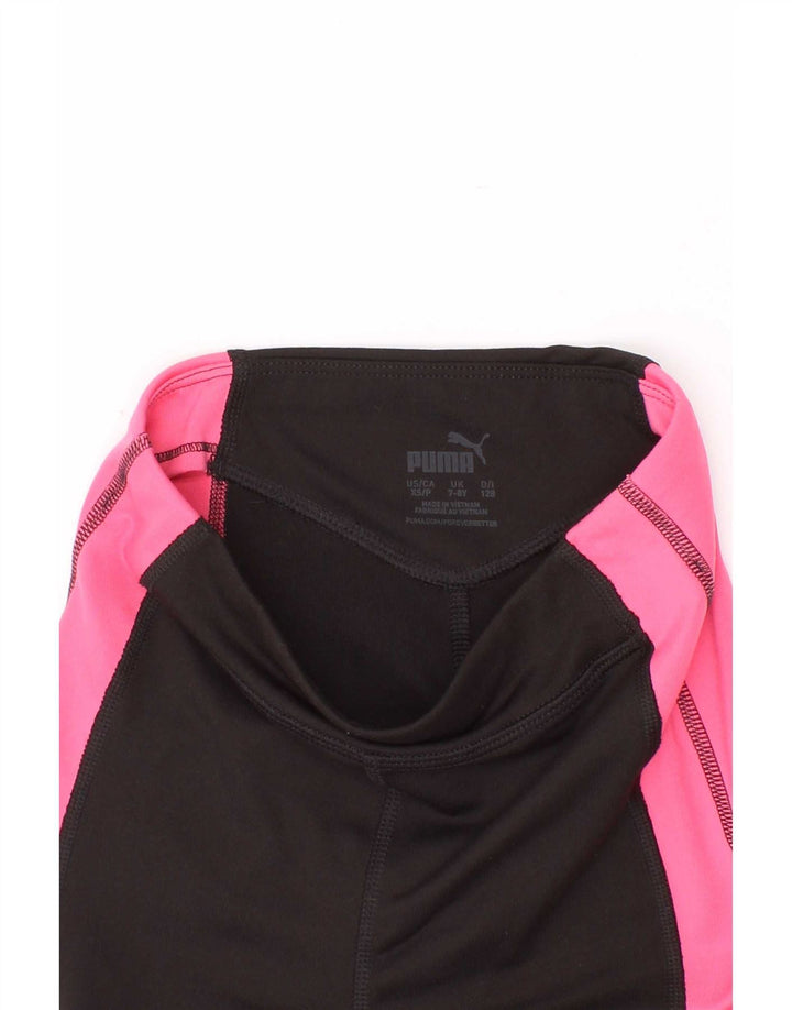 Puma Girls Graphic Capri κολάν 7-8 ετών Μαύρο Colourblock Πολυεστέρας
