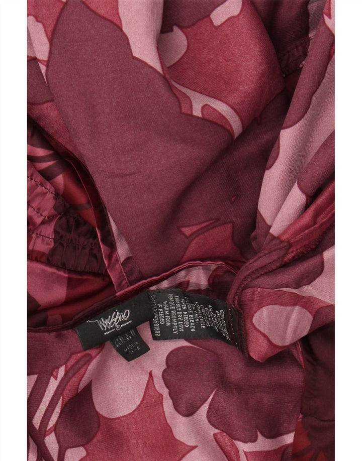 MOSSIMO Γυναικεία Μπλούζα Τοπ US 28 5XL Μπορντό Floral Polyester