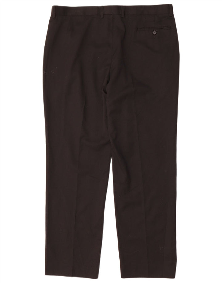 Marks & Spencer Ανδρικό παντελόνι Chino με κανονική εφαρμογή W38 L31 μαύρο πολυεστέρα