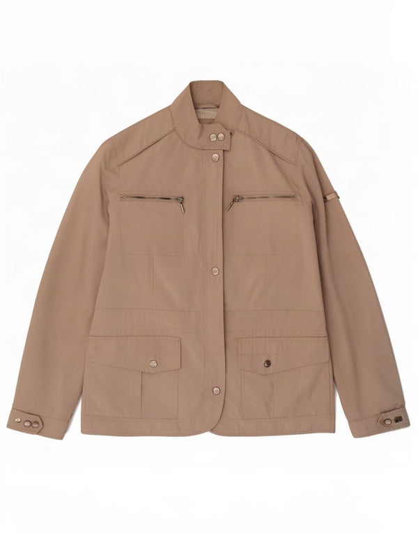 Geox Womens Respira Utility Jacket UK 12 Medium Beige Polyester