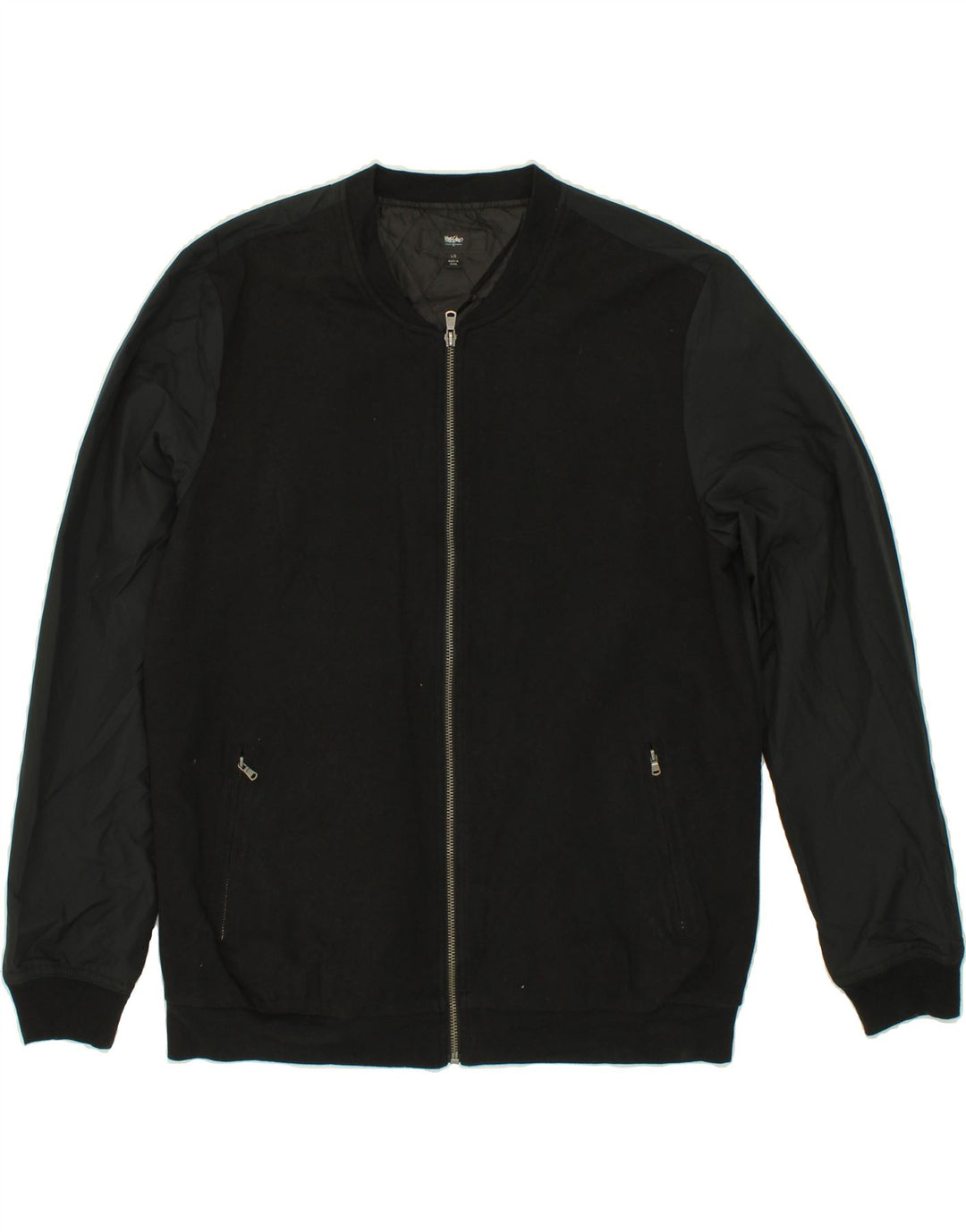 MOSSIMO Womens Bomber Jacket UK 16 Large Black Cotton Vintage Mossimo and Second-Hand Mossimo from Messina Hembry 