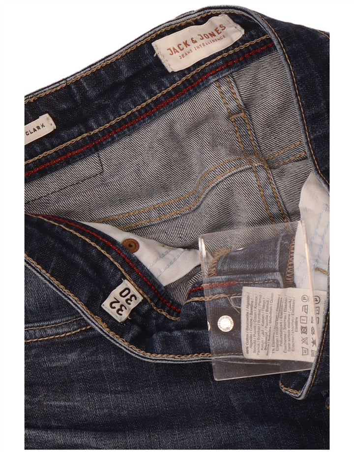 Jack & Jones Ανδρικό τζιν Clark Straight W32 L30 Μπλε βαμβακερό