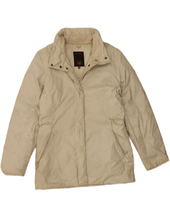 Γυναικείο μπουφάν με κουκούλα Gas UK 14 Large Beige Nylon