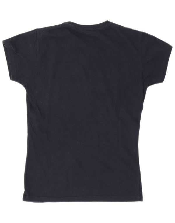 Hard Rock Cafe Γυναικείο μπλουζάκι γραφικών Νέας Υόρκης Top UK 12 Medium Navy Blue