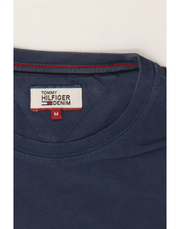 TOMMY HILFIGER Mens T-Shirt Top Medium Navy Blue Cotton Vintage Tommy Hilfiger and Second-Hand Tommy Hilfiger from Messina Hembry 