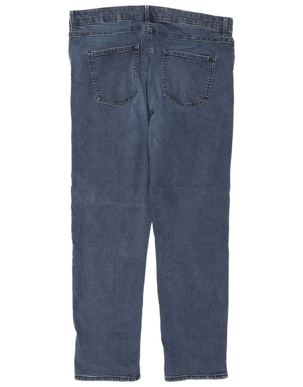 Marks & Spencer Γυναικεία ίσια τζιν UK 18 XL W38 L30 Μπλε βαμβακερό
