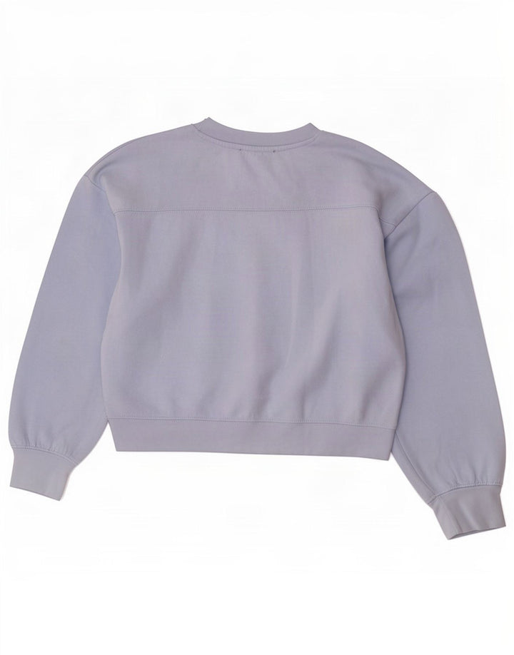 Zara Γυναικεία φούτερ μεγάλης κλίμακας Crop Jumper UK 10 Small Blue Polyester