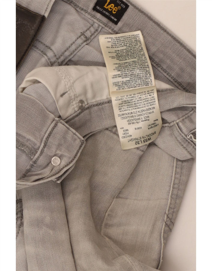 Ανδρικό τζιν ίσιο LEE W33 L32 Γκρι