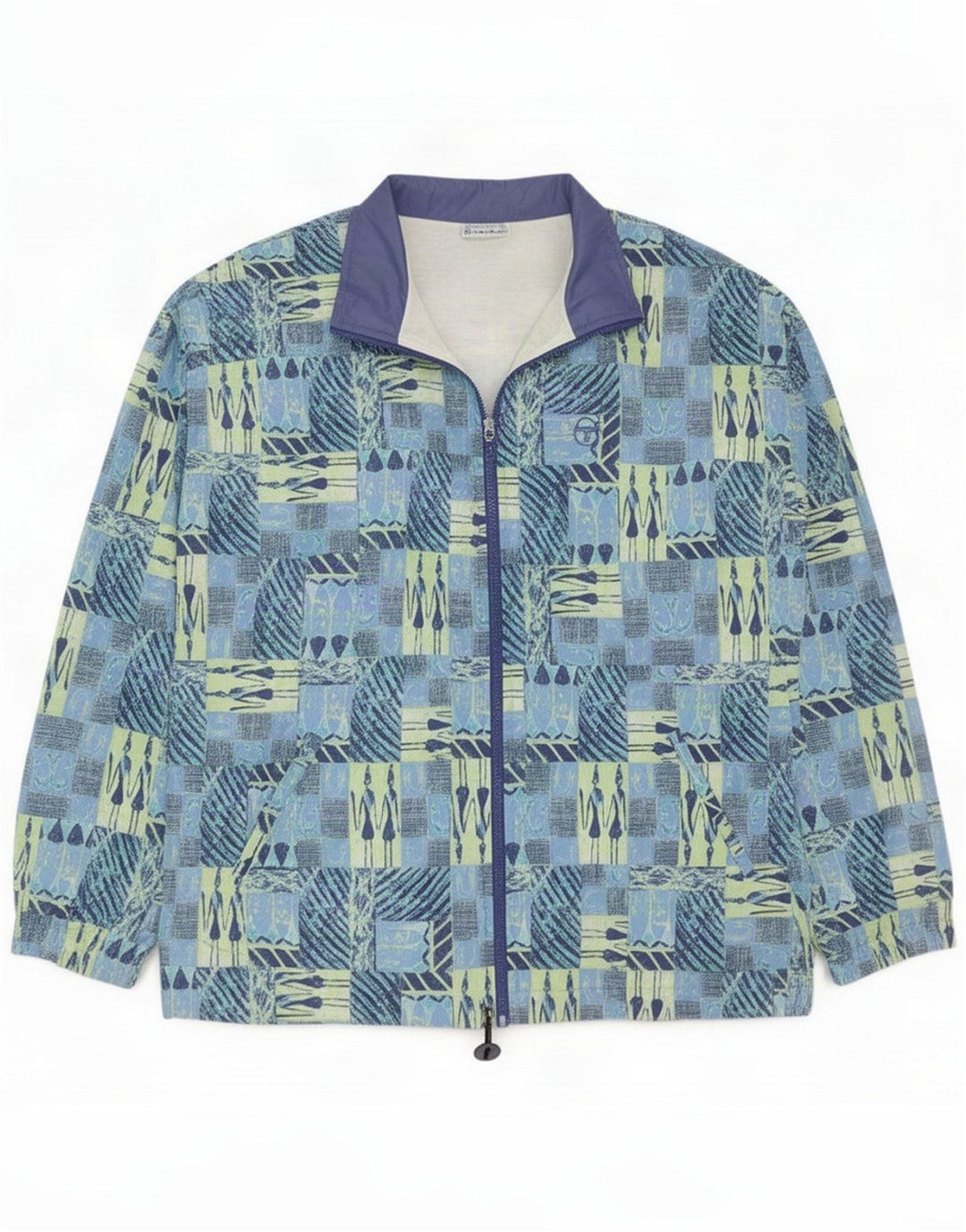 Ανδρική φόρμα Sergio Tacchini Top Jacket IT 48 Medium Blue Patchwork