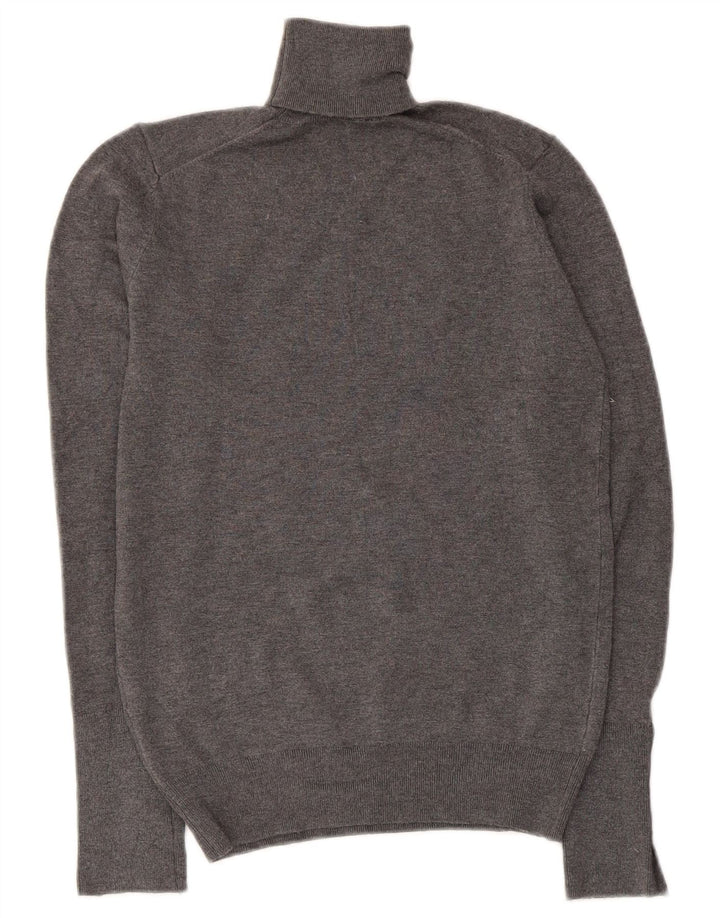 Zara Γυναικείο πουλόβερ με ρολό λαιμόκοψη UK 8 Small Grey