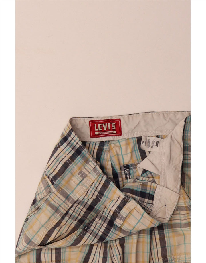 Ανδρικό σορτς LEVI'S Cargo W34 Μεγάλο πολύχρωμο βαμβακερό καρό