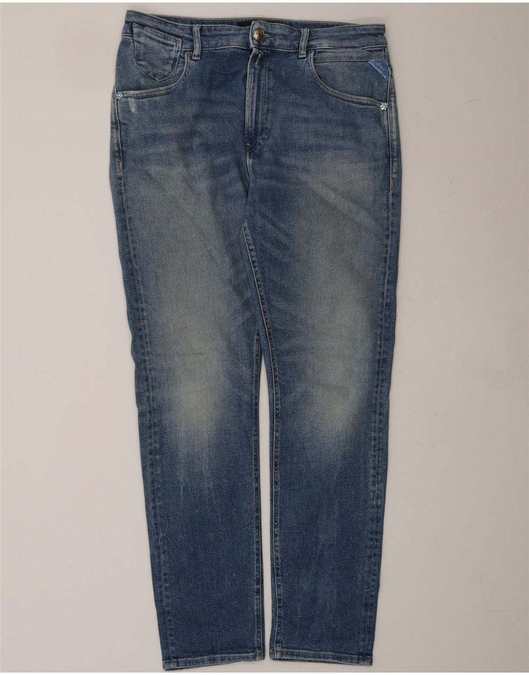 REPLAY Womens Slim Jeans W30 L30 Blue Cotton Vintage Replay and Second-Hand Replay from Messina Hembry 