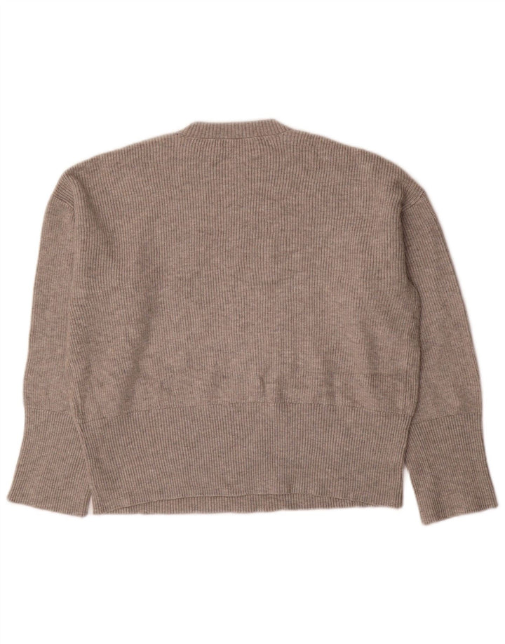 Marks & Spencer Γυναικείο πουλόβερ υπερμεγέθη Crew Neck Jumper UK 14 Medium Grey