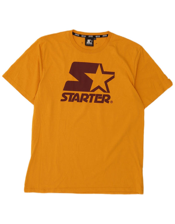 Ανδρικό γραφικό μπλουζάκι Starter 2XL, κίτρινο βαμβακερό