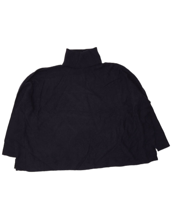 White Label Γυναικείο Crop Roll Jumper πουλόβερ UK 16 Large Navy Blue