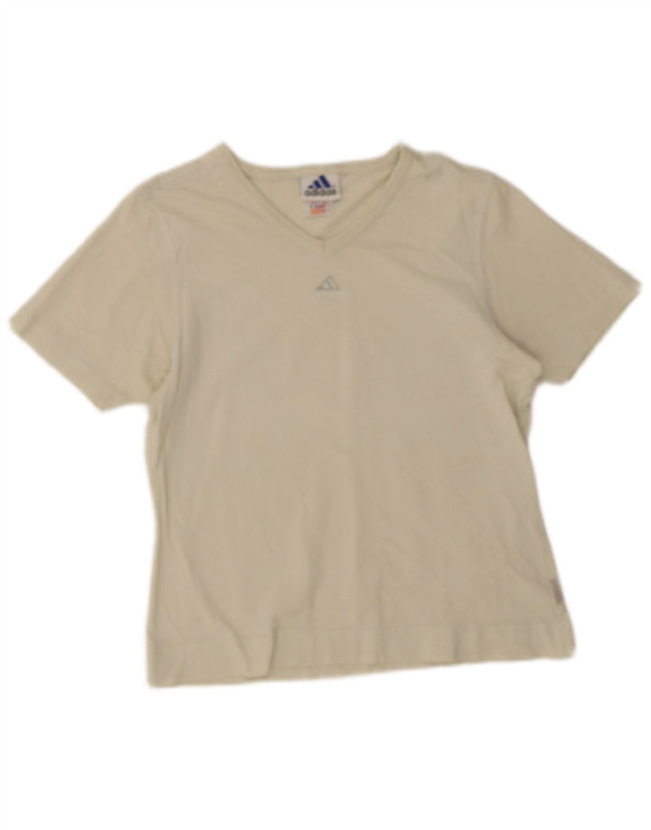 Γυναικείο T-Shirt Adidas Top UK 12 Medium Beige