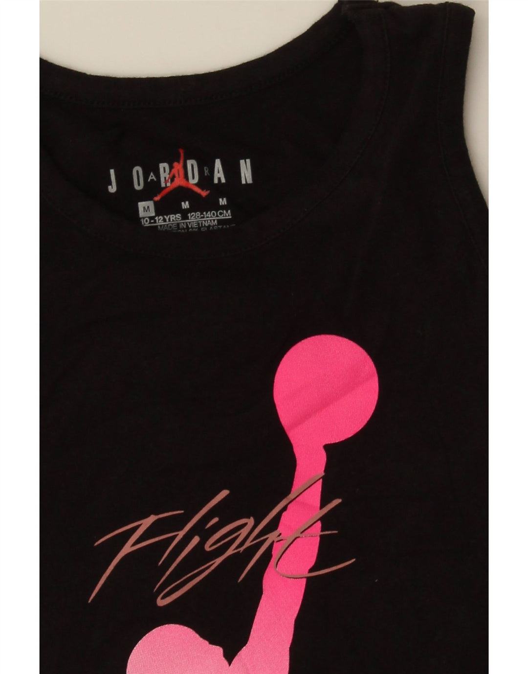 NIKE Girls Crop Graphic Vest Top 10-11 Years Medium Black