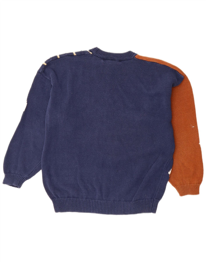I.B Diffusion Γυναικείο πουλόβερ με λαιμόκοψη UK 16 Large Navy Blue Paisley