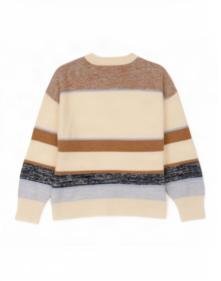 Ανδρικό πουλόβερ Reiss Crew Neck Jumper Μεγάλο πολύχρωμο μαλλί ριγέ