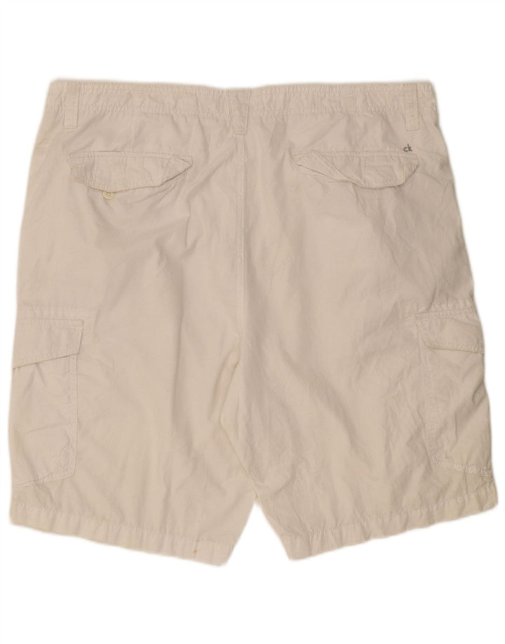 Ανδρικό σορτς Cargo Calvin Klein W40 XL Λευκό βαμβακερό