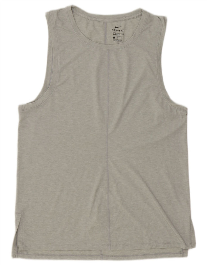 Ανδρικό φανελάκι Nike Dri Fit, μεγάλο γκρι πολυεστέρας