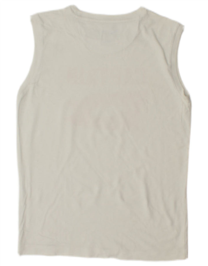 CHAMPION Boys Graphic Vest Top 11-12 Years Large White