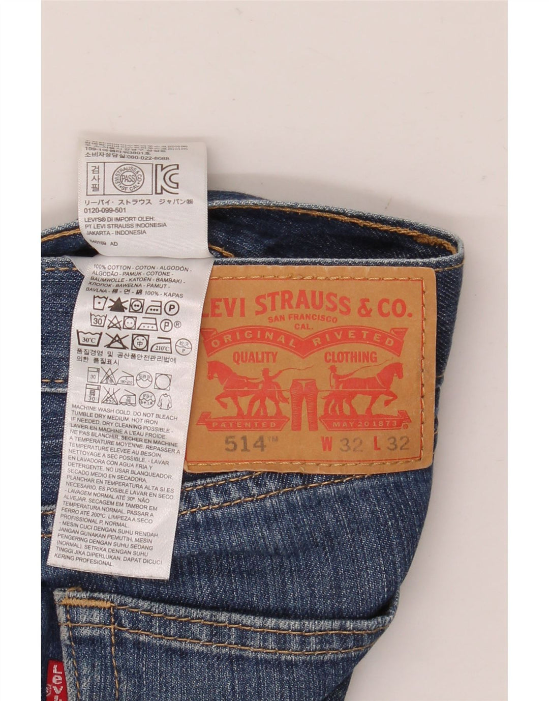 Ανδρικό τζιν σορτς Levi's 514 W32 μεσαίο μπλε βαμβακερό