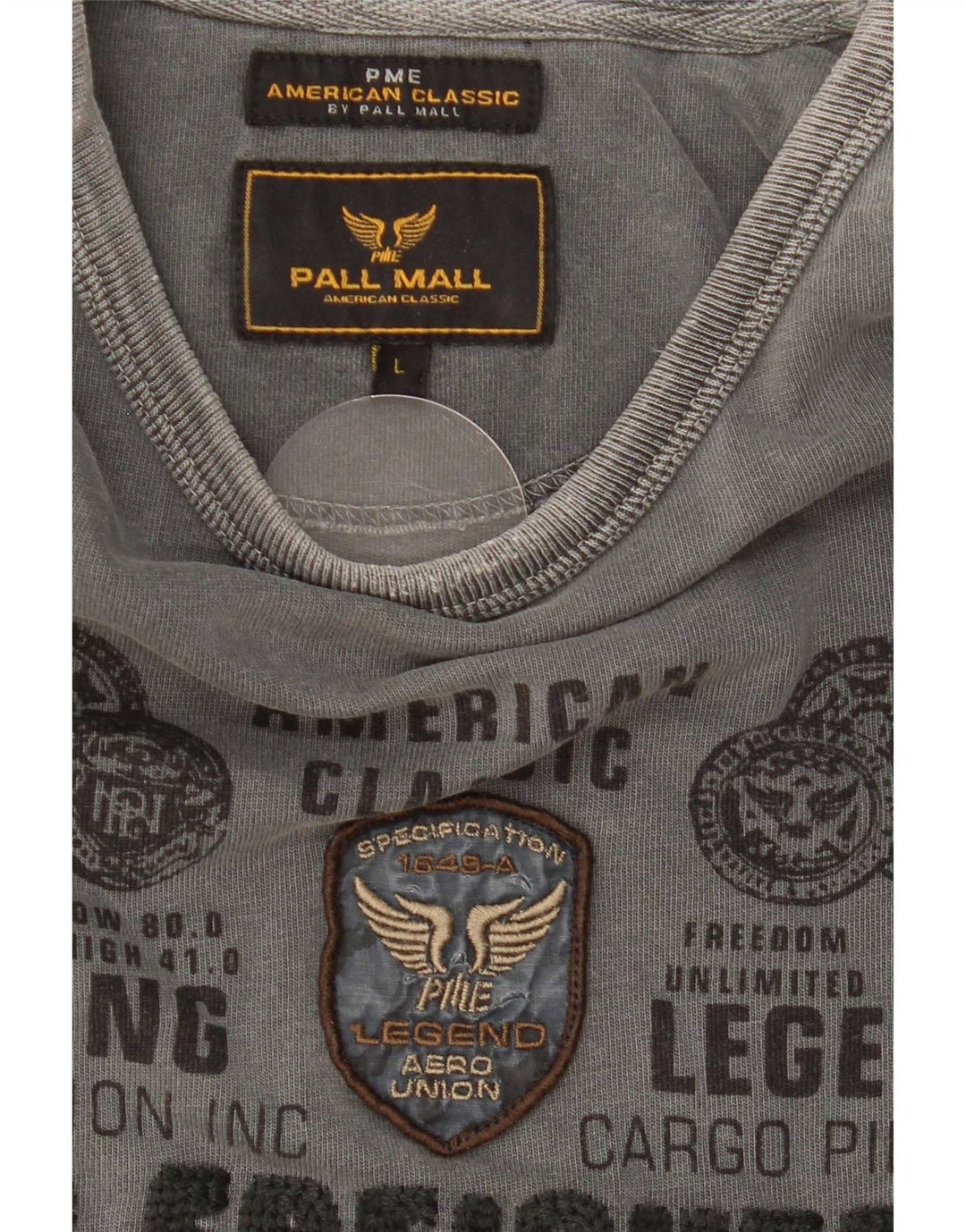 Pall Mall Ανδρικό γραφικό τοπ μακρυμάνικο μεγάλο γκρι
