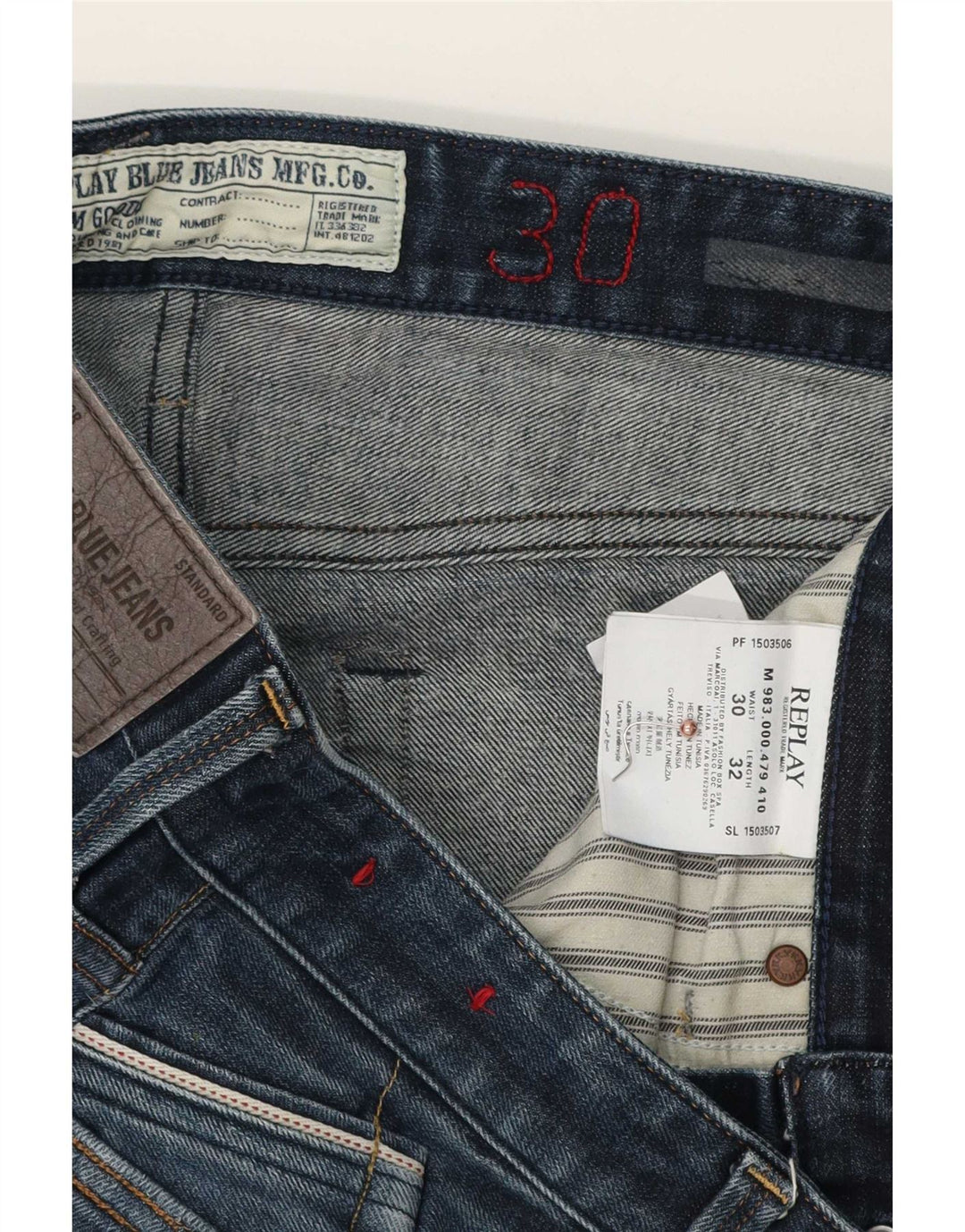 Replay Ανδρικό Slim Jeans W30 L32 Blue Cotton