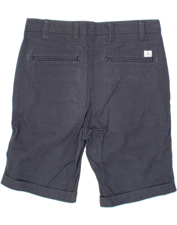JACK & JONES Mens Regular Chino Shorts W30 Medium Navy Blue Cotton Vintage Jack & Jones and Second-Hand Jack & Jones from Messina Hembry 