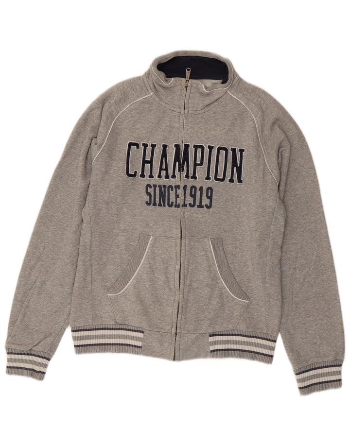 Ανδρική φόρμα Champion Graphic Top Jacket Βαμβακερό μεσαίο γκρι