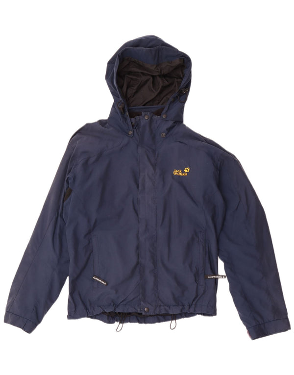 Jack Wolfskin Ανδρικό μπουφάν βροχής με κουκούλα UK 38 Medium Navy Blue Colourblock
