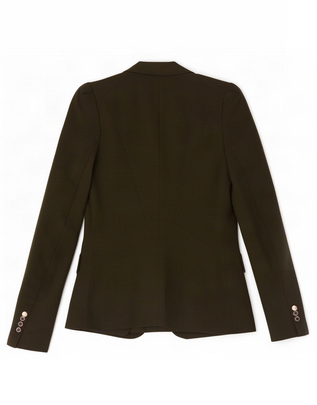 Zara Γυναικείο Μπουφάν 1 Κουμπί Blazer UK 6 XS Χακί Πολυεστέρας