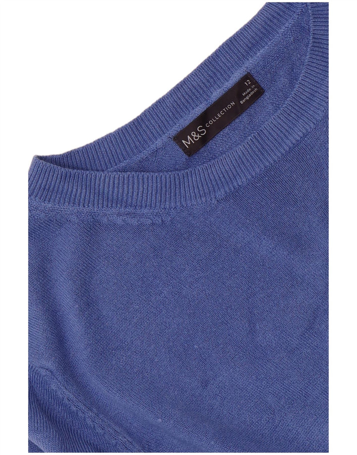 Marks & Spencer Γυναικείο πουλόβερ με λαιμόκαυστο UK 12 Medium Blue