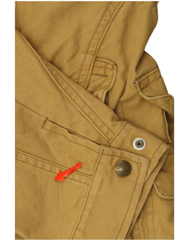 Vintage Ανδρικό Βοηθητικό Μπουφάν IT 50 Μεγάλο Κίτρινο Βαμβακερό