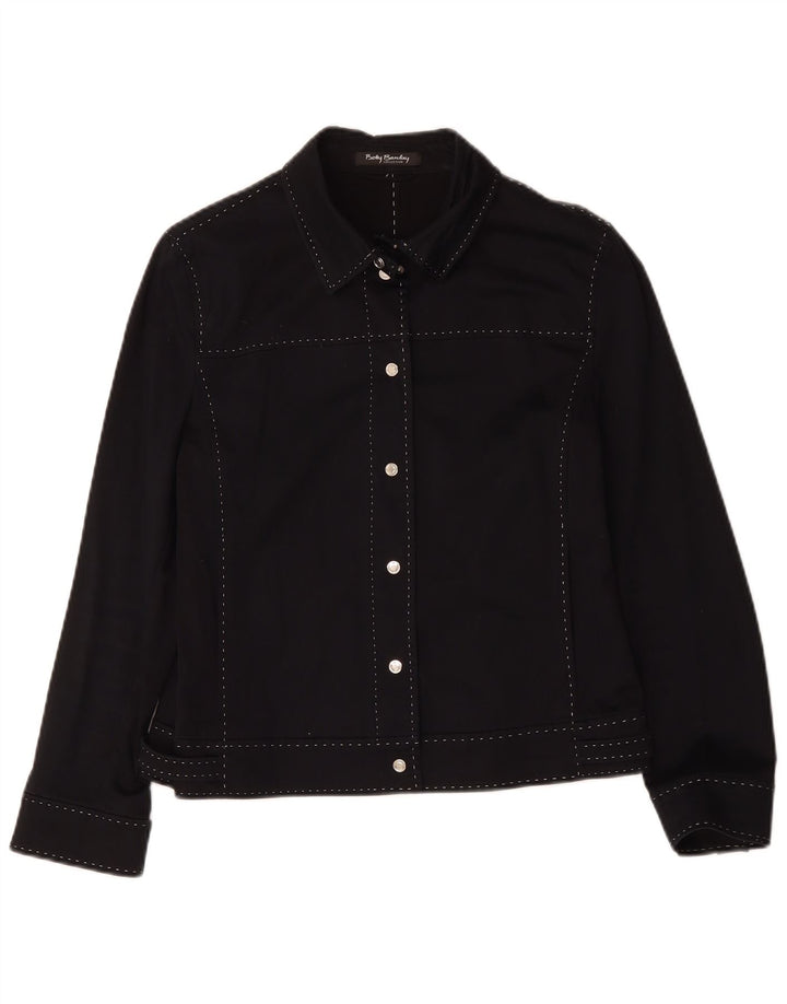 Betty Barclay Γυναικείο Bomber Jacket UK 14 Medium Black Cotton