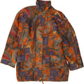 VINTAGE Womens Abstract Pattern Windbreaker Coat UK 14 Large Multicoloured Vintage Vintage and Second-Hand Vintage from Messina Hembry 